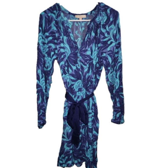 Banana Republic Rayon Lavender/Teal/Bluish Purple Dress Size 8 Easter - Picture 12 of 14